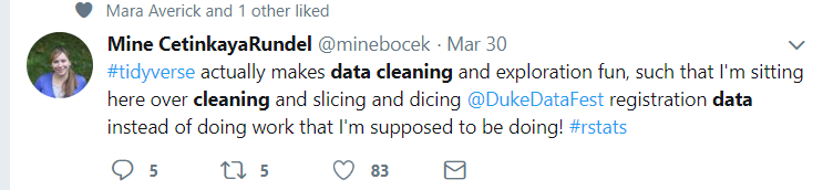 Some insightful tweets about data cleaning/wrangling.
